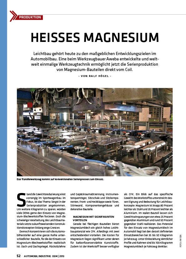 AWEBA heißes Magnesium